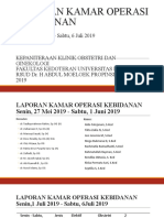 LAPORAN KAMAR OPERASI KEBIDANAN Minggu 10