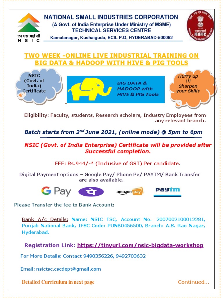 Two Week - Online Live Industrial Training On Big Data & Hadoop With ...