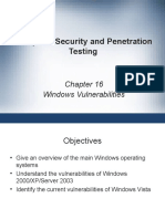 Computer Security and Penetration Testing: Windows Vulnerabilities