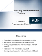 Computer Security and Penetration Testing: Programming Exploits