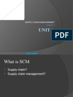 Unit 1: Supply Chain Management