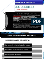 Marco Juridico: Tema: Disminucion de Capital
