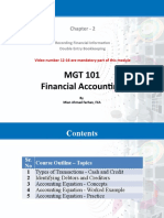 Mgt101 - 2 - Recording Financial Information - Accounting Equation