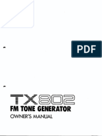Yamaha TX802 FM Tone Generator Manual