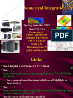 Parallel Numerical Integration: Spring Semester 2005 Geoffrey Fox