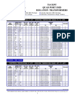 T1/Cept Quad Port SMD Isolation Transformers