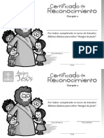 Amigo de Jesus - Certificado de Reconocimien