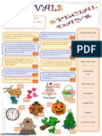 Match The Names of The Festivals or Special Days To Their Descriptions. Then Find The Corresponding Picture