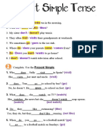 Present Simple Tense Homework