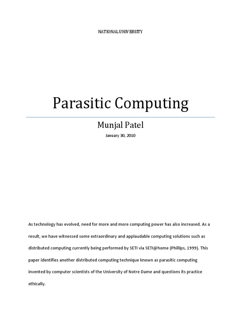 Understanding Parasitic Computing Techniques | PDF | Transmission ...