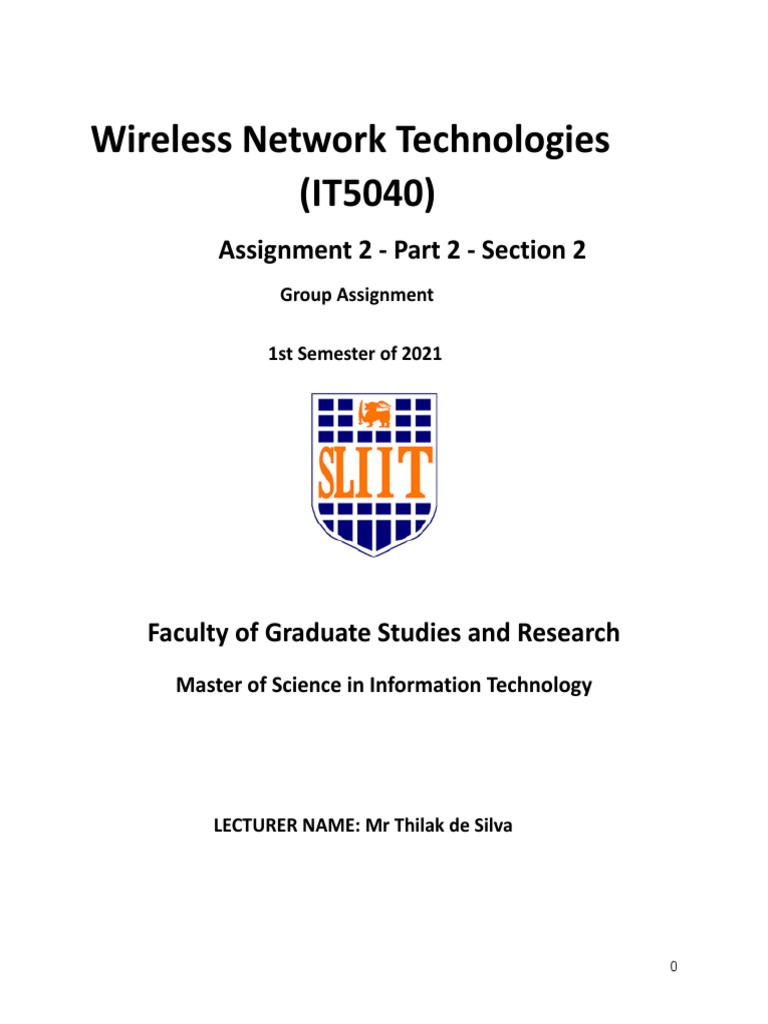Wireless Network Technologies Assignment 2 | PDF | Radio Frequency ...