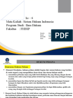Inisiasi Tuton Ke - 6 Mata Kuliah: Sistem Hukum Indonesia Program Studi: Ilmu Hukum Fakultas: FHISIP