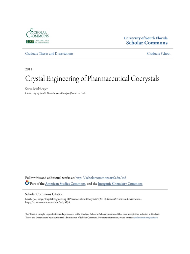 Crystal Engineering of Pharmaceutical Cocrystals | PDF | Chemical ...