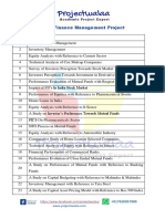 Projectwalaa - Finance Management Project List