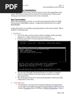 Lab - 2: Linux Installation:: Basic Terminologies