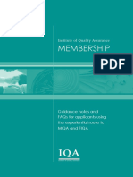 Membership: Institute of Quality Assurance