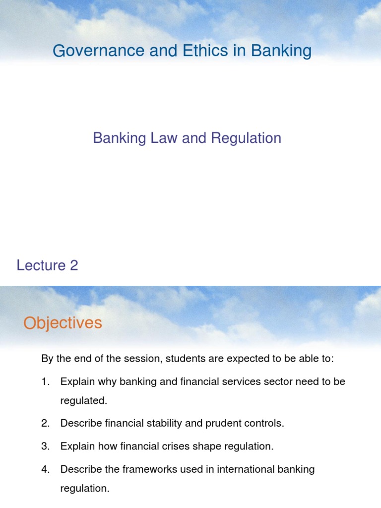 Banking Laws and Regulation PDF Capital Requirement Bank Regulation