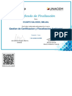 Gestión de Certificación y Fiscalización Ambiental-Certificado 877