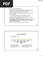 Recursive Subprog Sequence Control