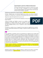 La Debilidad Del Imperio Español A Partir de Su Relación Internacional