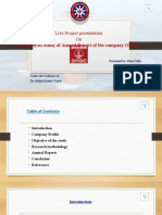 Live Project Presentation On: An Analysis Study of Annual Report of The Company ONGC''