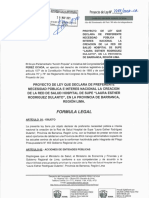 Proyecto de Ley Que Crea La Red de Salud Hospital de Supe "Laura Esther Rodríguez Dulanto", en La Provincia de Barranca.