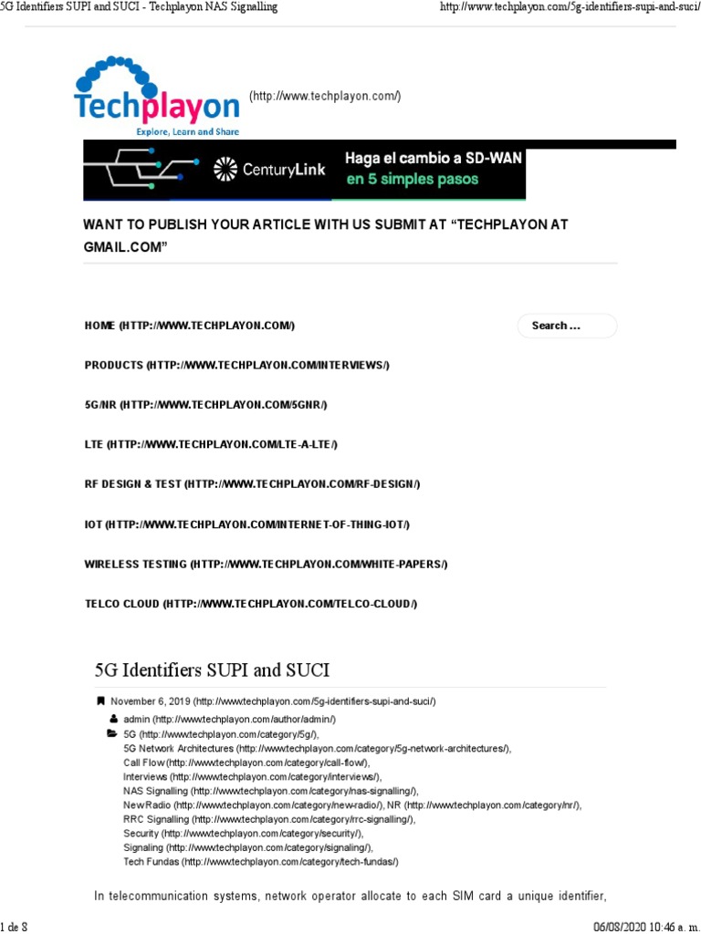 Understanding 5G SUPI and SUCI Identifiers | PDF | 4 G ...