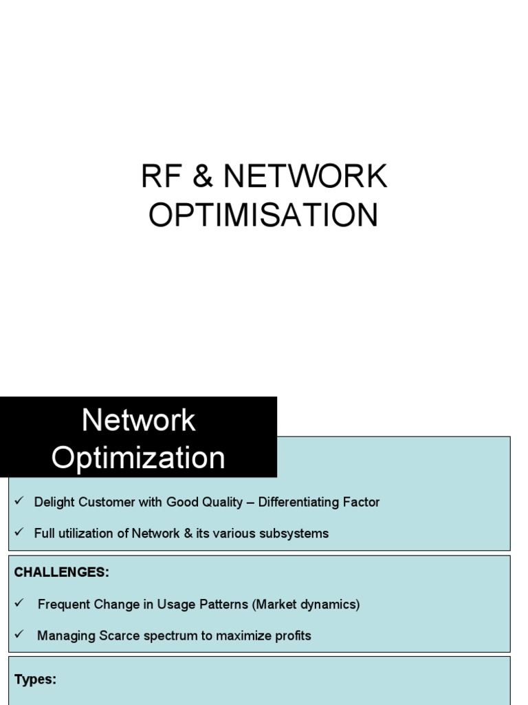 Network Optimization Strategies and Challenges | PDF | Data ...