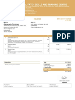 Al Fateh Skills and Training Centre: Invoice