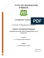 U.1 Nutrición Vegetal. Investigación