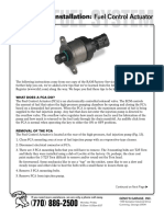 Fuel System: Installation: Fuel Control Actuator