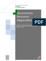 Documentos bancarios negociables: cheques, pagarés y letras de cambio