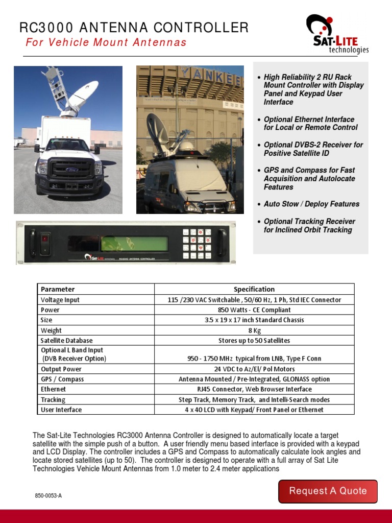 Sat Lite Tech 103 Accessories rc3000 Antenna Controller | PDF | Global ...