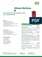 Primary Lithium Battery Er18505M: 3.6V Lithium-Thionyl Chloride (Li-Socl) Fat A-Size Spiral Cell