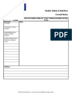 Health, Safety & Nutrition Cornell Notes