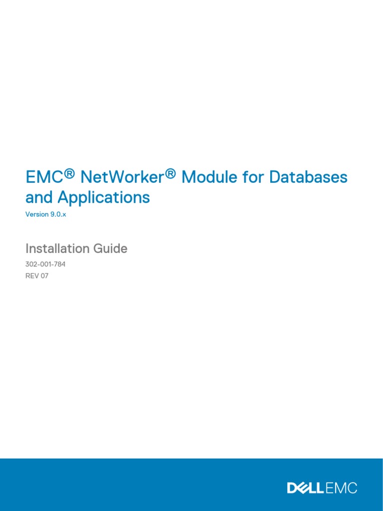 Networker 9.x - NMDA Installation Guide | PDF | 64 Bit Computing ...