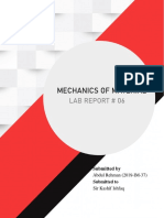 Mechanics of Material: Lab Report # 06