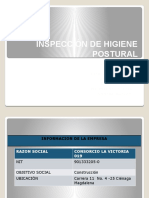 Inspección de Higiene Postural Ojeda