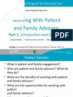 Working With Patient and Family Advisors:: AHRQ Safety Program For Perinatal Care