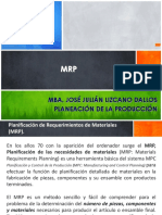 Mba. José Julián Lizcano Dallos Planeación de La Producción