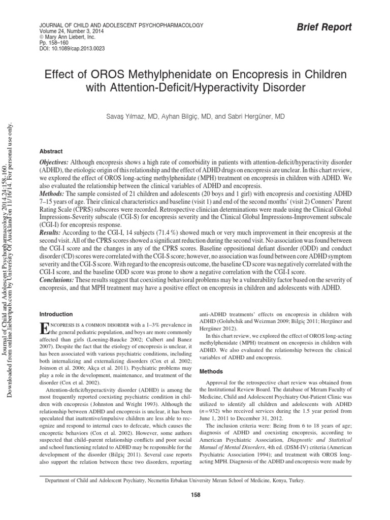 Tratamiento para La Encopresis en Adolescentes Con TDAH PDF