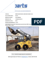 Certificado de Mantenimiento e Informe Minicargador Jhon Deere