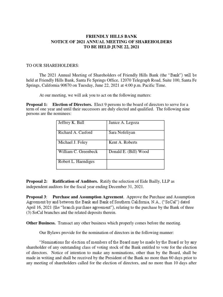 FHLB Proxy Statement 2021 | PDF | Proxy Voting | Committee