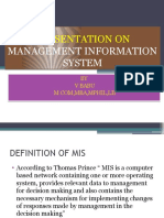Presentation On Management Information System