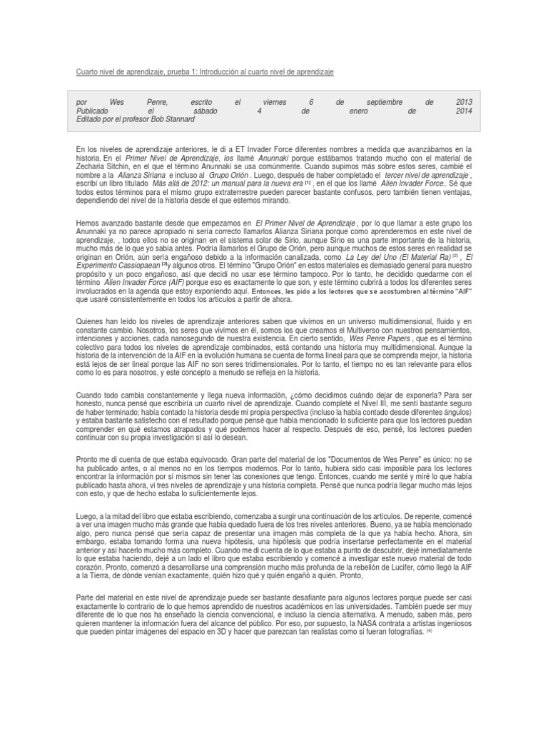 Cuarto Nivel de Aprendizaje PDF Science Ciencia y Tecnología