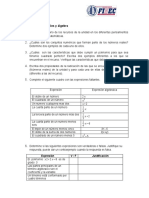 Matemáticas. Taller 1. Números reales y álgebra