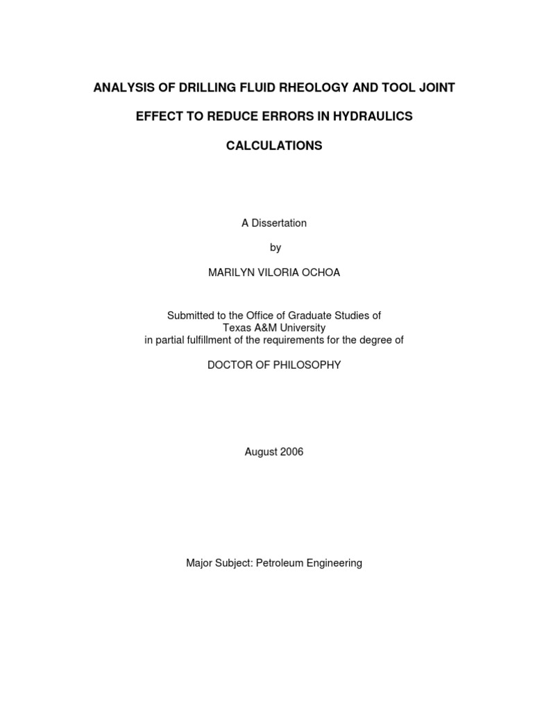Drilling Fluid Rheology Analysis for Hydraulics | PDF | Viscosity ...