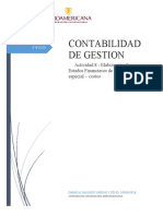 Actividad 8 - Elaboración de Estados Financieros de Propósito Especial - Costos