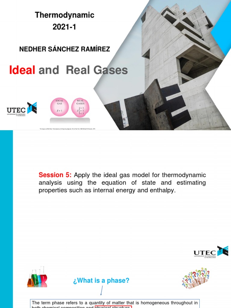 Ideal and Real Gases in Thermodynamics | PDF | Gases | Mole (Unit)