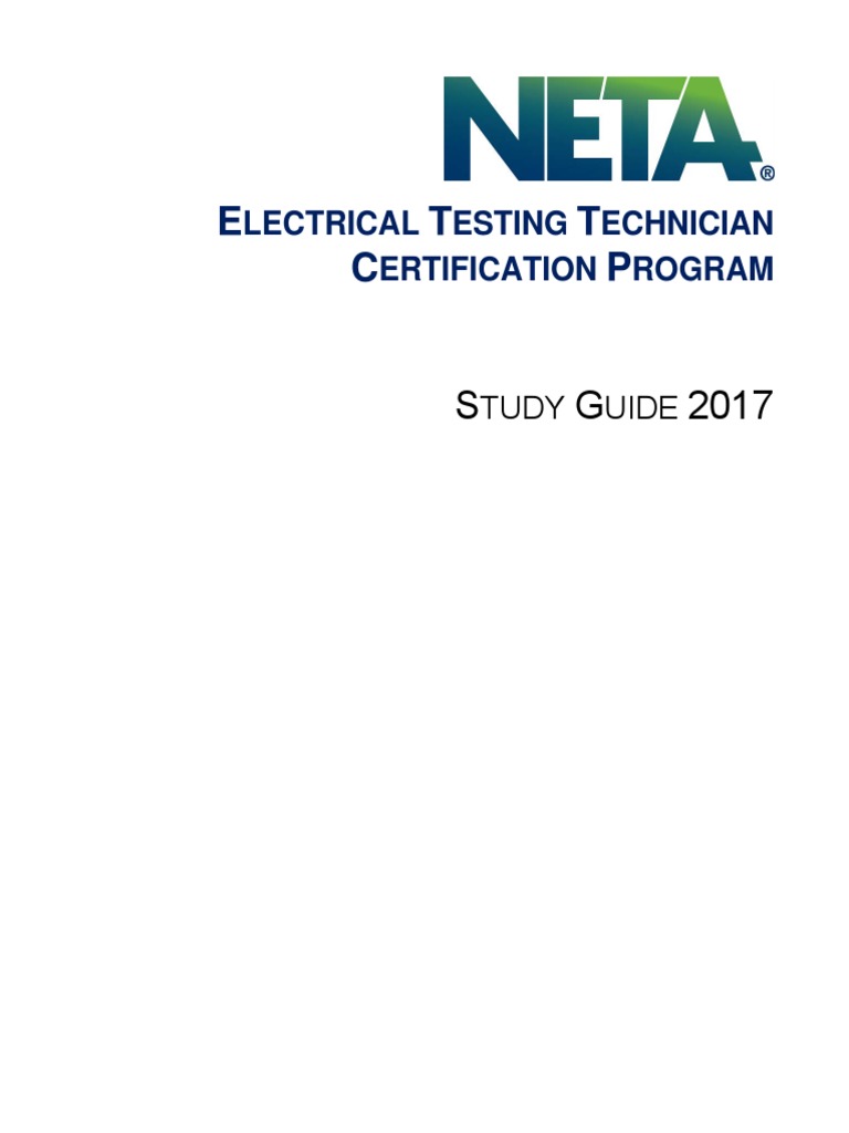 Neta Study Guide 2017r PDF Electrical Network Test (Assessment)